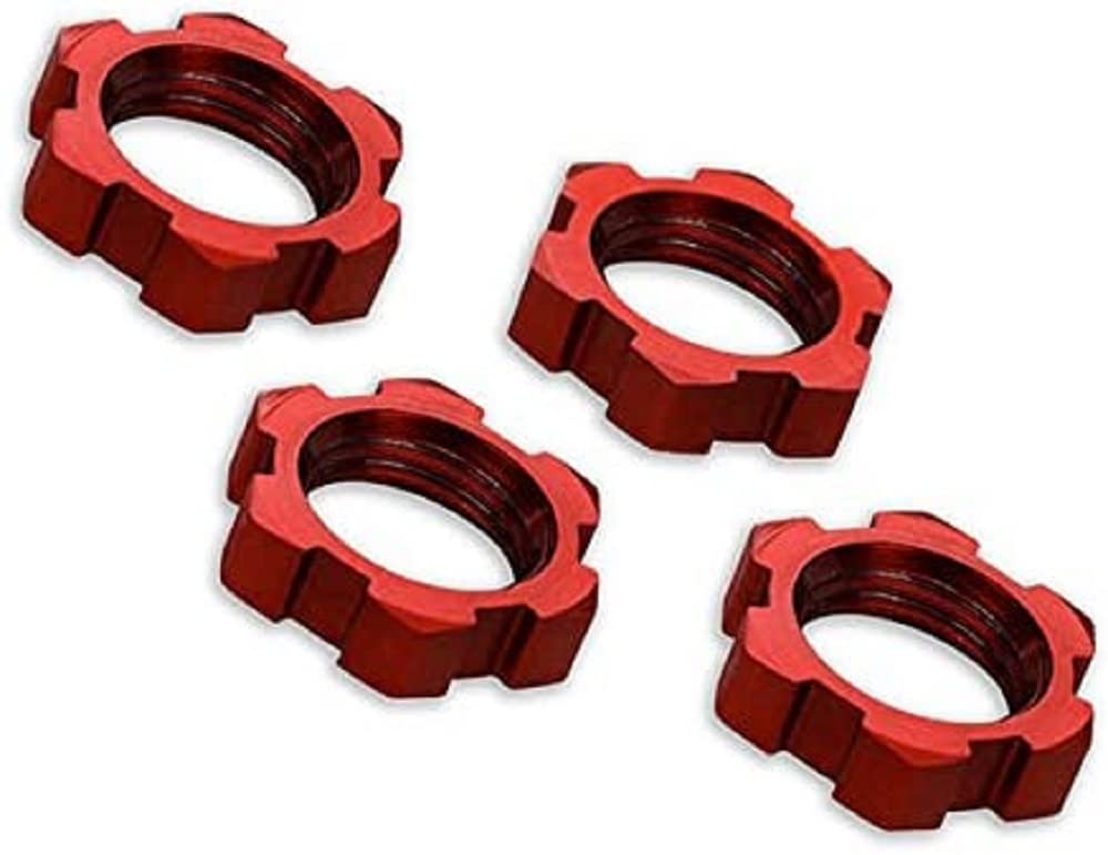 Amazon.com: Traxxas Splined Serrated Red-Anodized Wheel Nuts